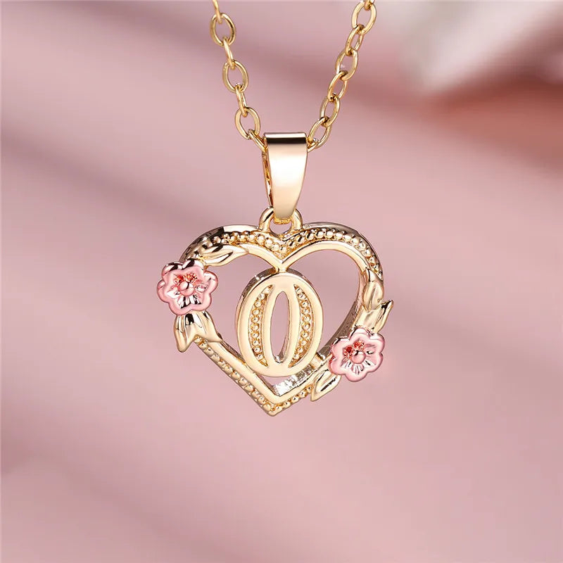 Floral Initial Necklace