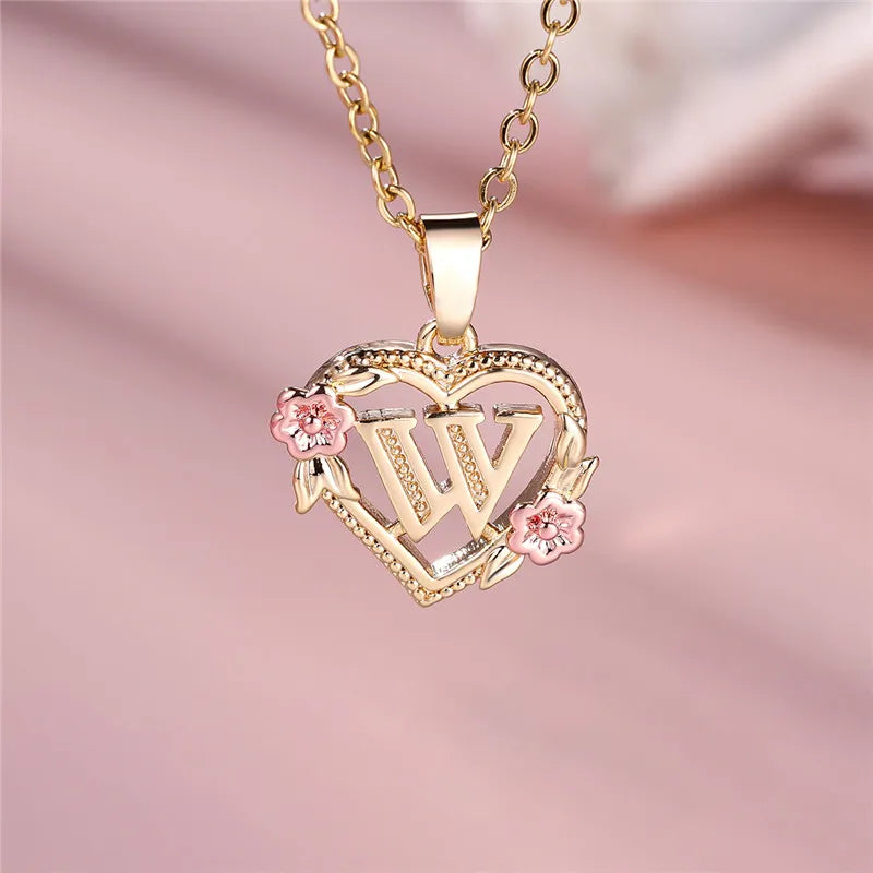 Floral Initial Necklace