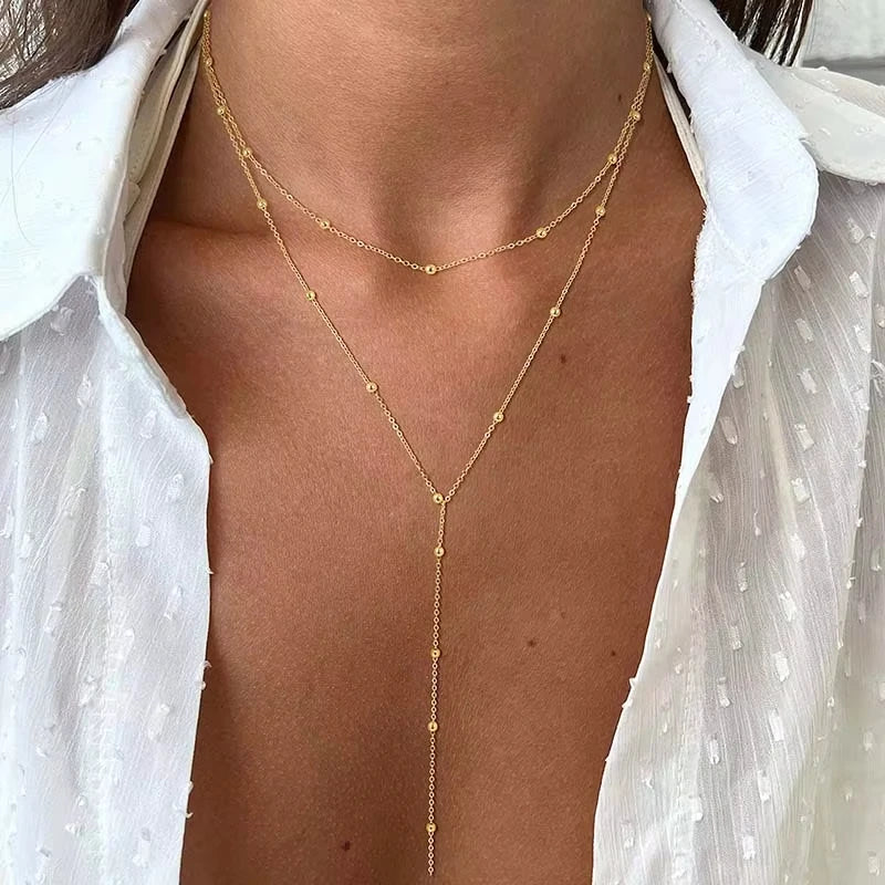 💛 Charmelle Golden Cascade Necklace 💛