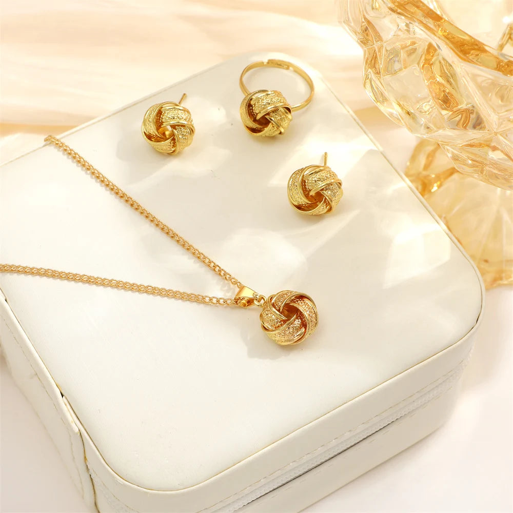 👑 Golden Elegance Knot Set 👑