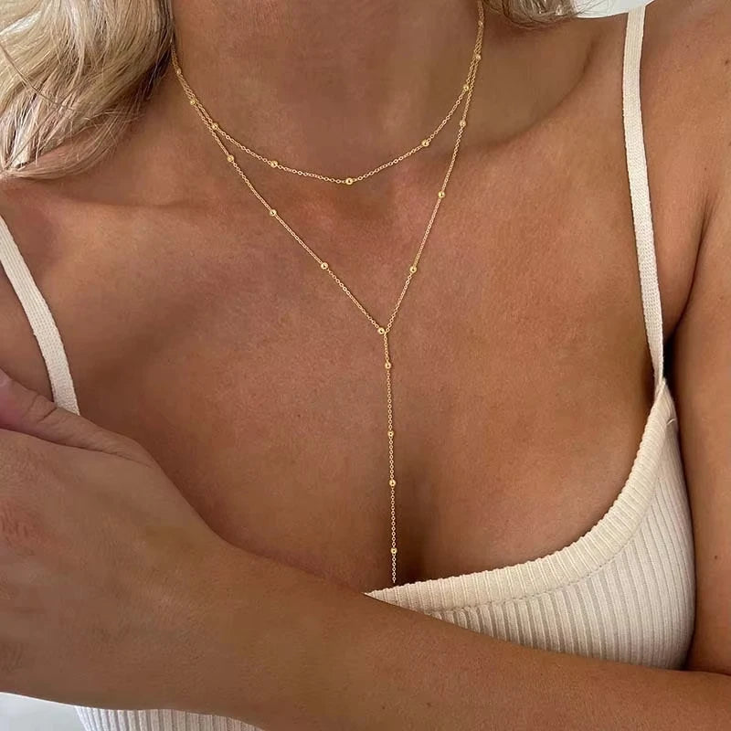 💛 Charmelle Golden Cascade Necklace 💛