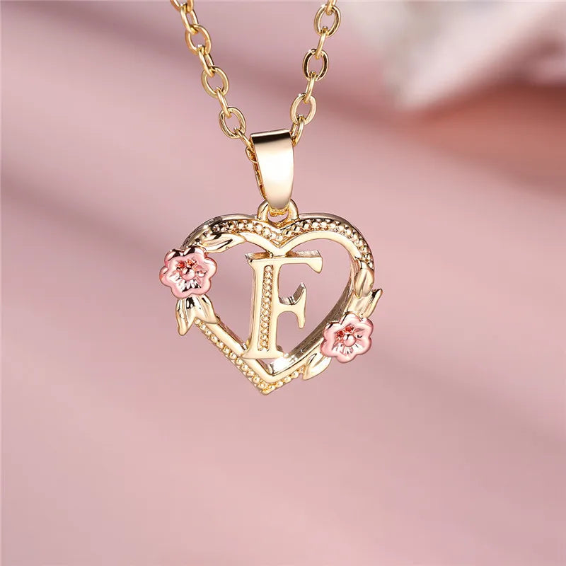 Floral Initial Necklace