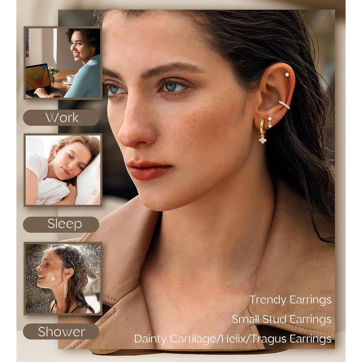 Sensitive Ear Stainless Steel Earrings