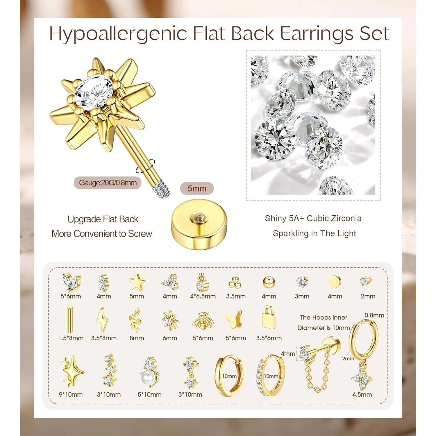 Sensitive Ear Stainless Steel Earrings