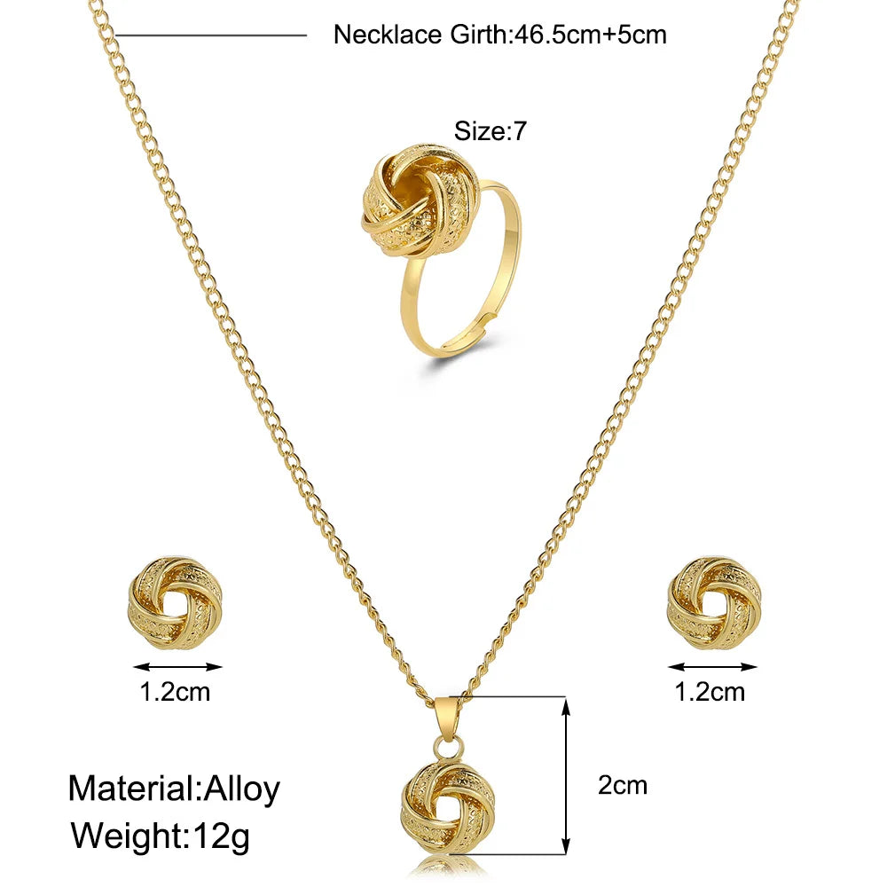 👑 Golden Elegance Knot Set 👑