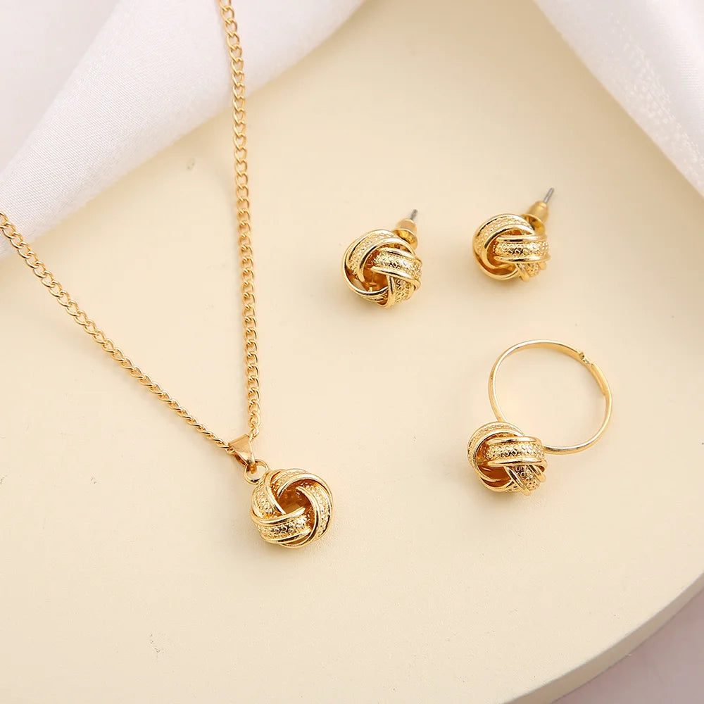 👑 Golden Elegance Knot Set 👑